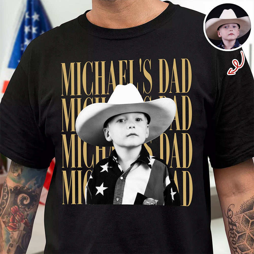 Personalized Vintage Photo Dad, Mom, Grandpa, Grandma Family Dark Shirt HA75 921402