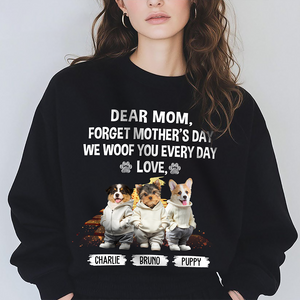 Custom Face Photo I Woof You Grandpaw Dark Sweatshirt For Dog Lovers HO82 893504