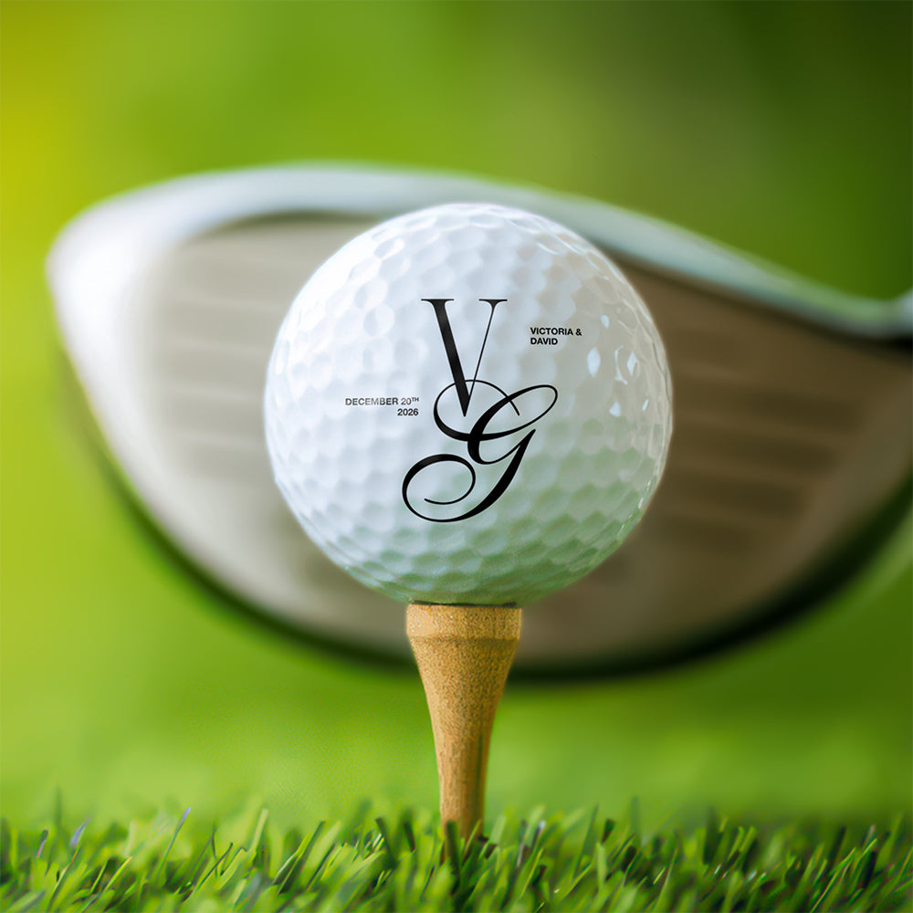 Personalized Wedding Golf Ball for Couples, Golf Lover Gift CH07 180282