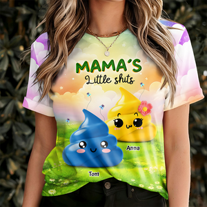 Grandma's Little Sh*ts Personalized 3D Shirt Funny Gift For Grandma, Mommy CH07 895250