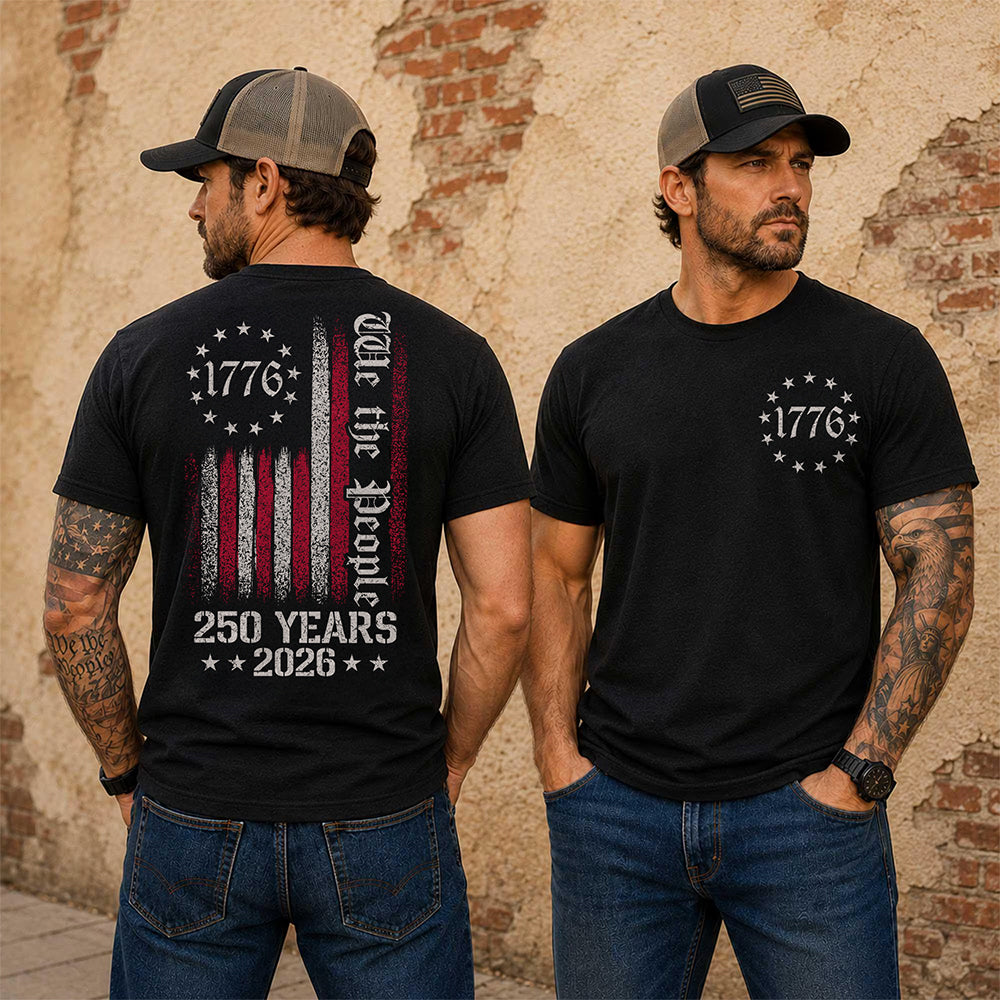 We The People 250 Years 250th Anniversary USA Front & Back Shirt HA75 921634