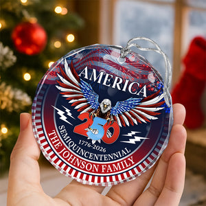 250 Years America Semiquincentennial Personalized Glass Ornament HA75 898538