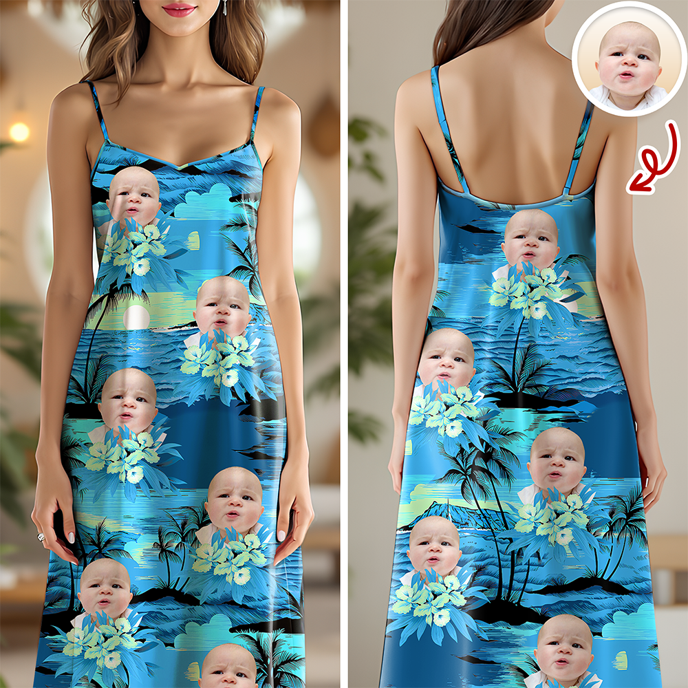 Custom Photo Summer Beach Hawaii Cami Maxi Dress HO82 901998