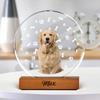 Custom Dog Photo With Bone For Dog Lover Round Acrylic Frame Block TH10 894065