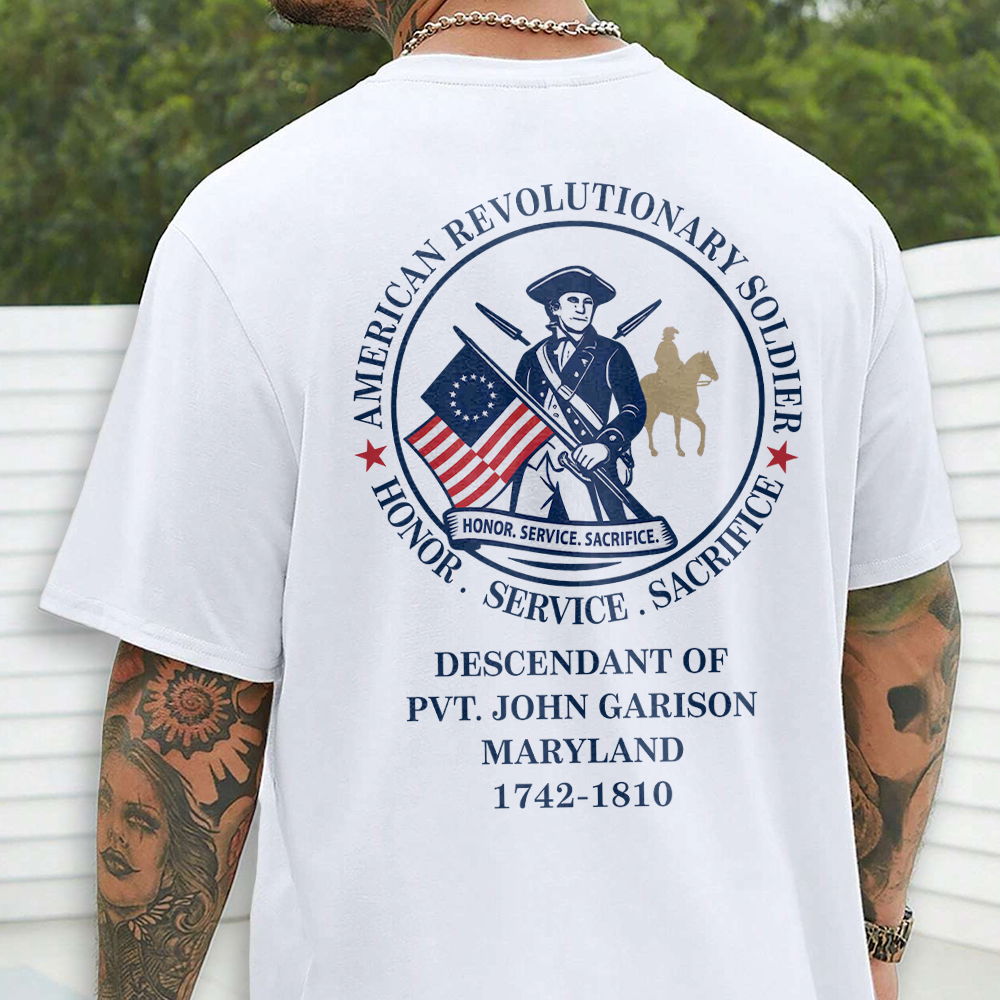 Custom Descendant Of A Patriot - Honor, Service Sacrifice Bright Backside Shirt LM32 895547