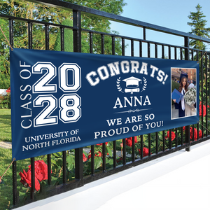 Congrats Class of 2025 Banner With Custom Image, Quotes & School Name Can Be Changed 888926 K228 HN590