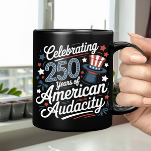 250 Years America 250th Anniversary USA 4th of July Black Mug HO82 894822