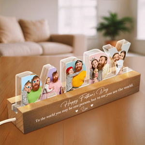 Custom Photo Happy Father's Day LED Night Light HA75 892328