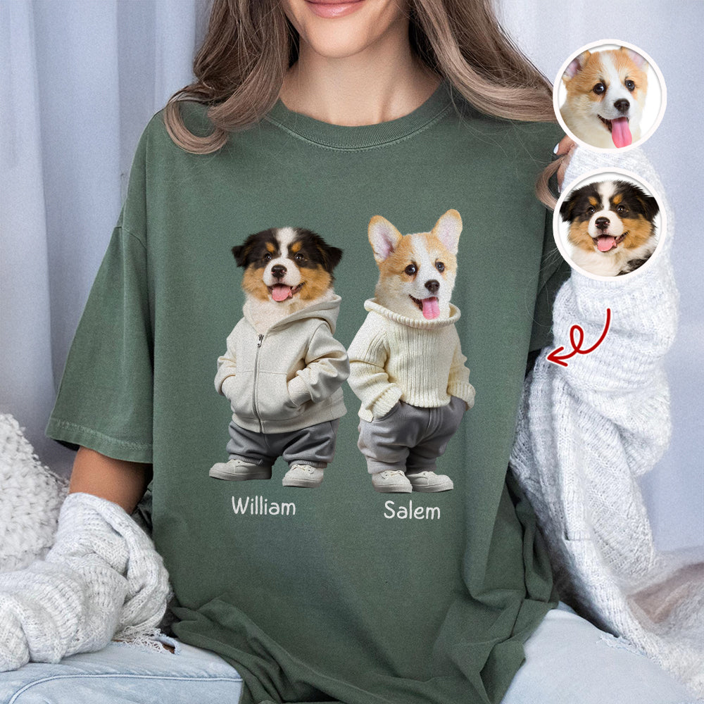 Custom Photo And Name Dog Cat Comfort Shirt HA75 897628