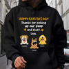 Thank For Picking Up Our Poop Dog Dark Shirt Personalized Gift For Father's Day HO82 893690