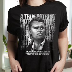 Charlie Kirk Memorial – A True Patriot Tribute Remembrance Dark Shirt LM32 65525