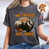 No Tricks Just Treats Custom Halloween Dog Photo Comfort Color Shirt CH07 899448