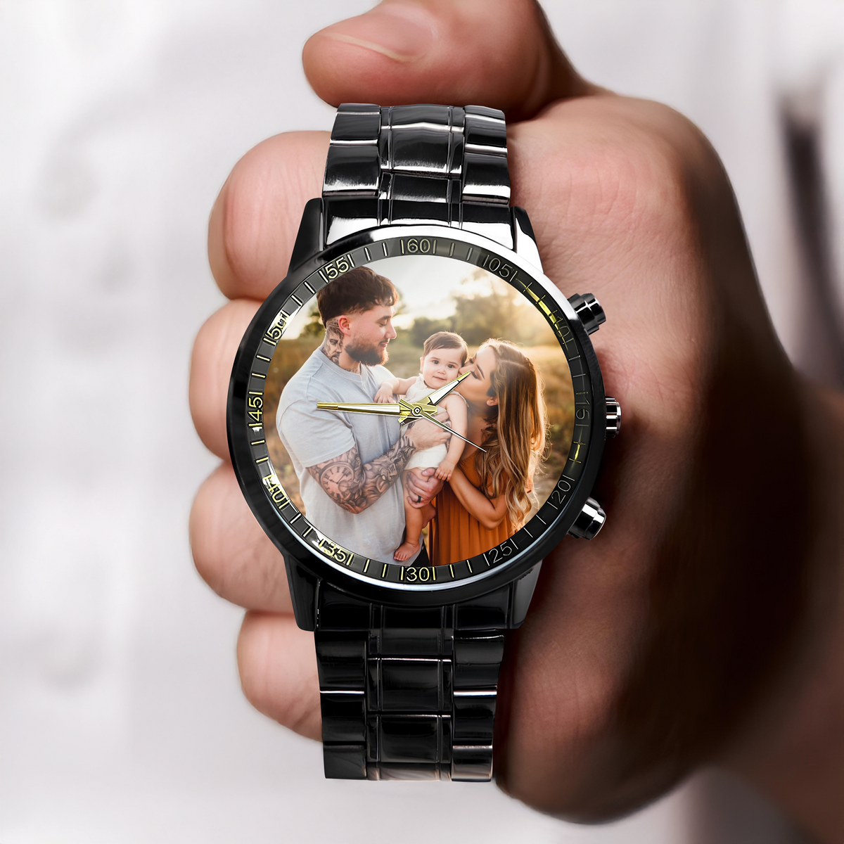 Custom Family Photo Men's Wrist Watch Father's Day Gift HA75 892332