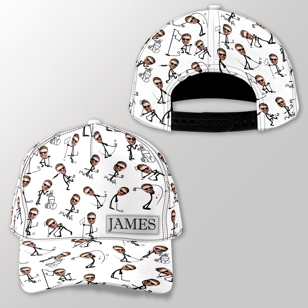 Custom Photo Funny Gift For Golf Dad Classic Cap TH10 894145
