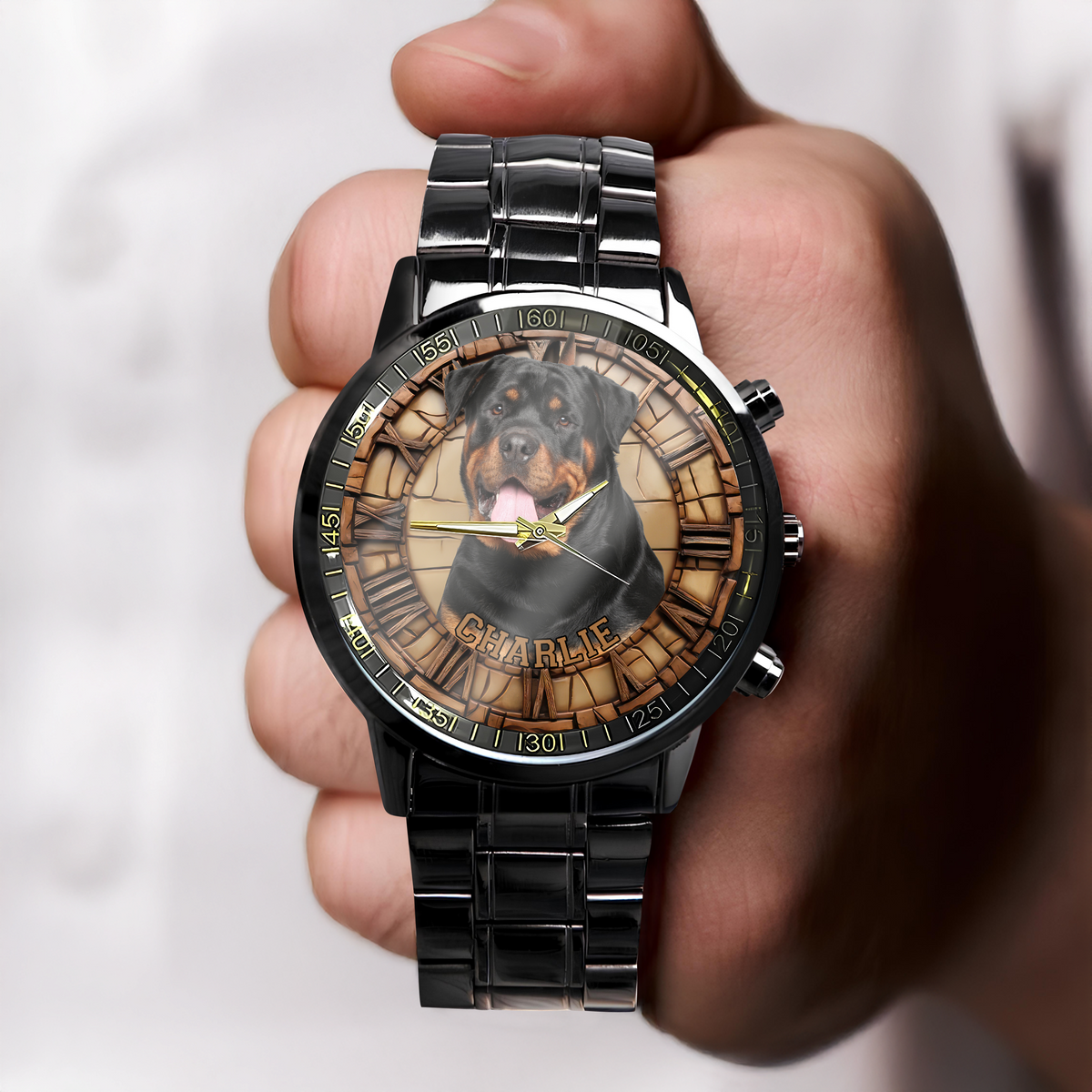 Custom Photo 3D Inflated Dog Men's Watch Gift For Dog Lovers HO82 894130