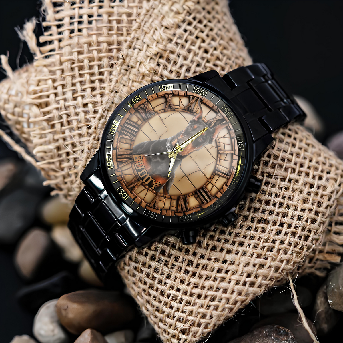 Custom Photo 3D Inflated Dog Men's Watch Gift For Dog Lovers HO82 894130