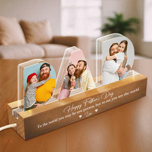 Custom Photo Happy Father's Day LED Night Light HA75 892328