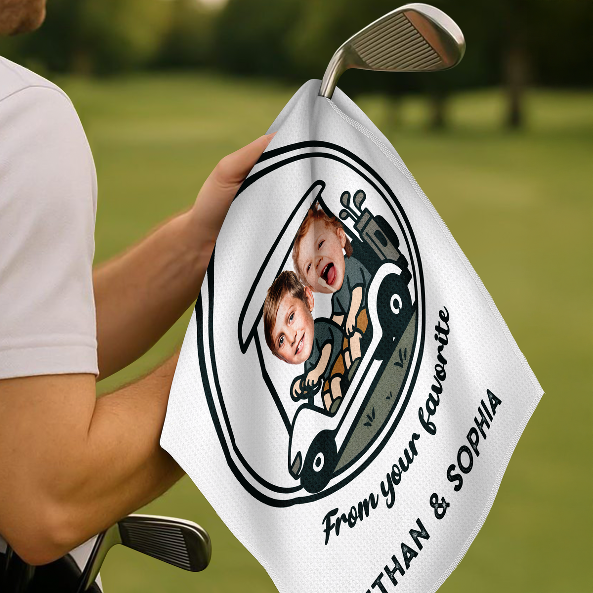 Custom Cute Photo For Dad From Your Favorite Persons Golf Towel LM32 893607