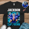 Custom Photo Football Player Bootleg Tee - Personalized Dark Shirt CH07 899480