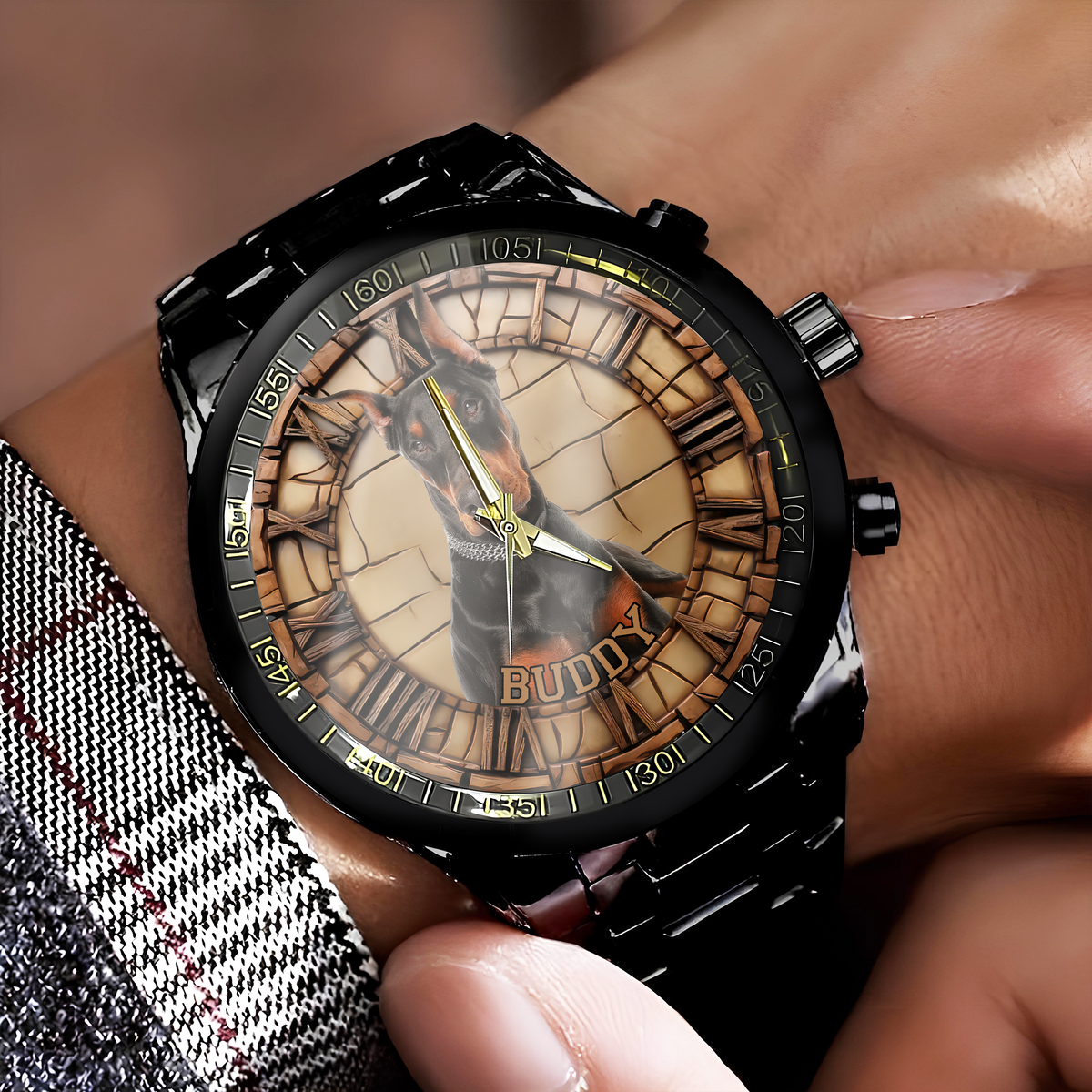 Custom Photo 3D Inflated Dog Men's Watch Gift For Dog Lovers HO82 894130