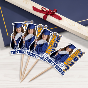 Custom Photo Kindergarten Class of 2025 Graduation Decoration Cupcake Toppers CH07 895544