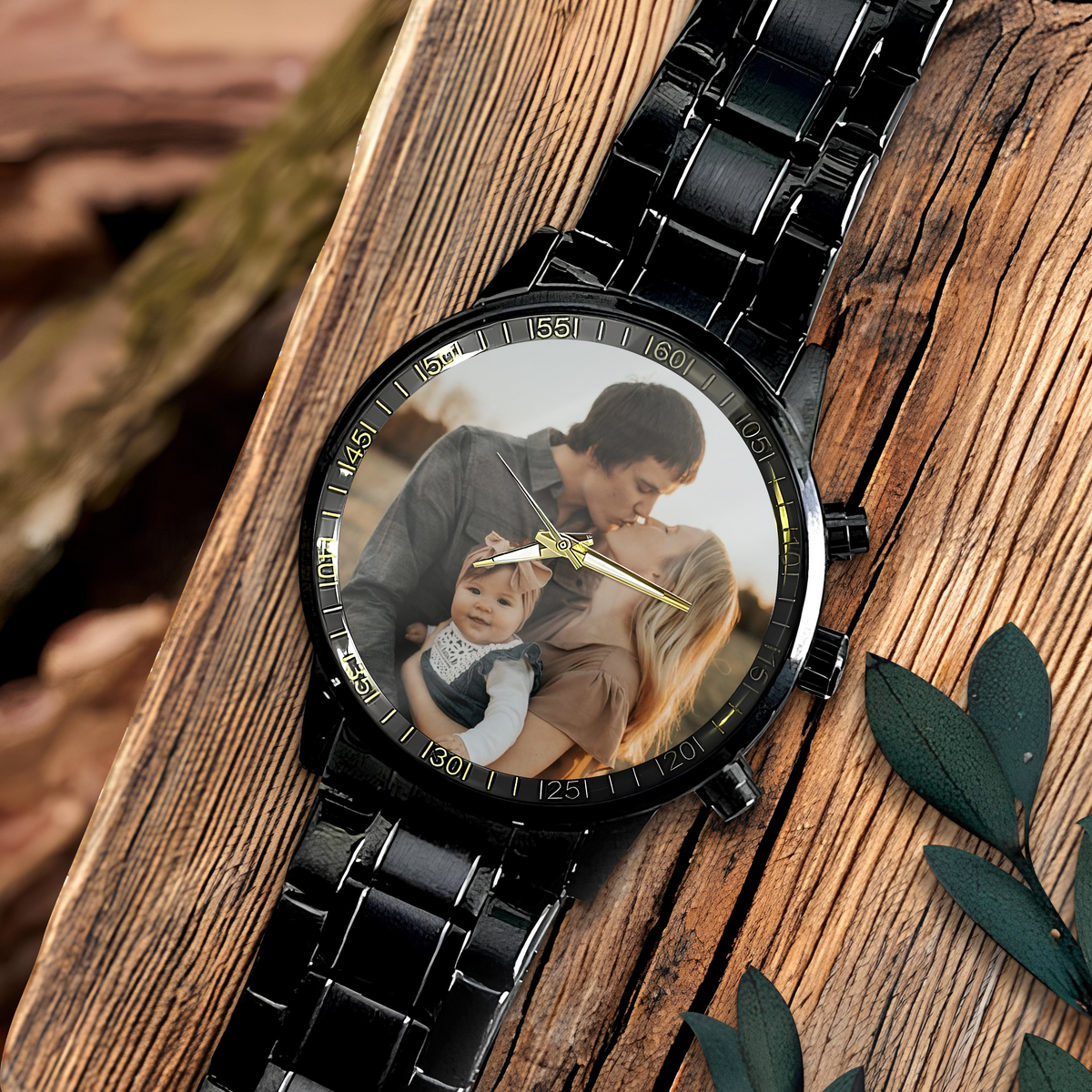 Custom Family Photo Men's Wrist Watch Father's Day Gift HA75 892332