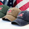 Happy 250th Birthday USA Patriotic 4th Of July Washed Denim Baseball Cap HO82 900372