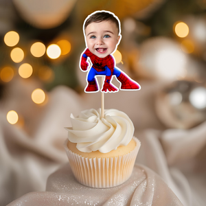 Custom Kid Face Photo Cupcake Toppers Personalised Birthday Gift Party Decor HO82 893574