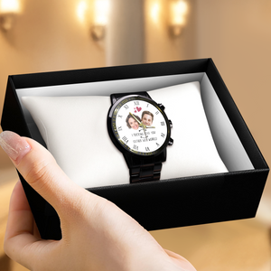 Custom Photo Face Tattoo Couple - Personalized Photo Men's Wrist Watch HO82 893796