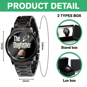 Custom Photo The DogFather For Dog Lovers Dad Men's Wrist Watch LM32 893427