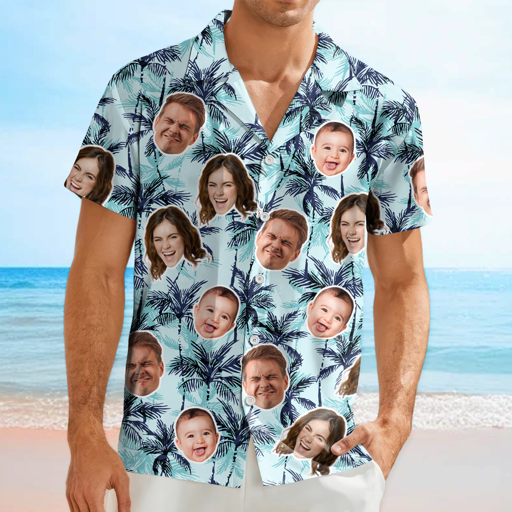 Custom Human Face Photo On Family Hawaii Shirt TH10 892647