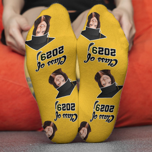 Upload Photo Graduation Socks HN590 891928