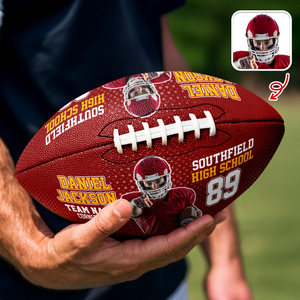 Custom Photo Football Ball Personalized With Text & Colors Gifts For Football Lovers CH07 895758