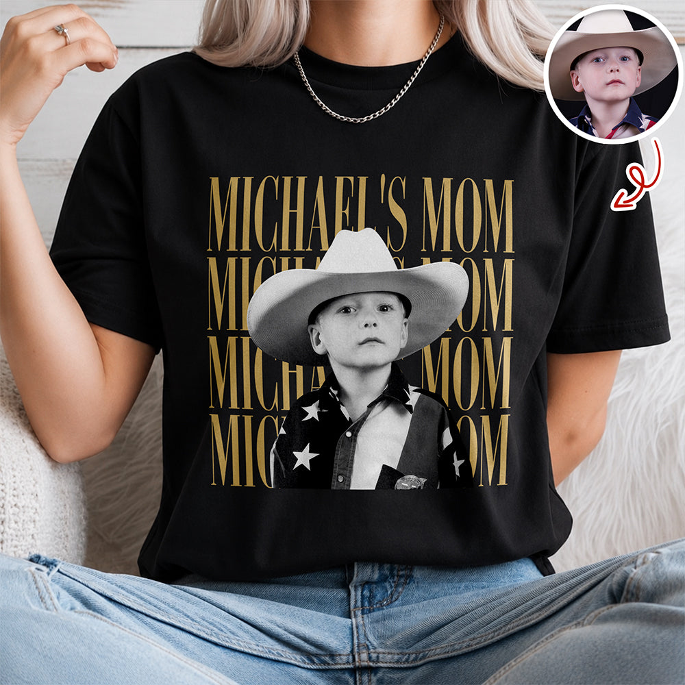 Personalized Vintage Photo Mom, Grandma, Dad, Grandpa Family Dark Shirt HA75 921508