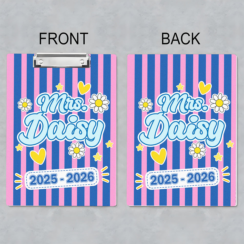 Custom Name Teacher Clipboard, Personalized Back to School Classroom Accessory LM32 669399