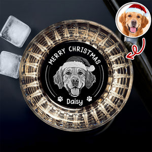 Custom Photo Christmas Would Be Boring Without Me Christmas Vertical Lines Whiskey Glass TH10 894501