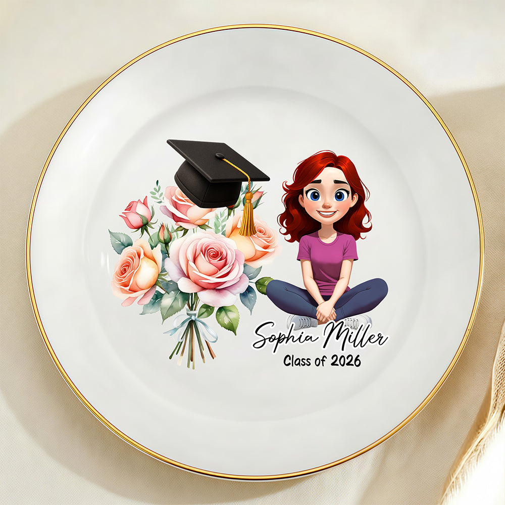 Personalized Birth Flower Class of 2026 Graduation Jewelry Dish HO82 901780
