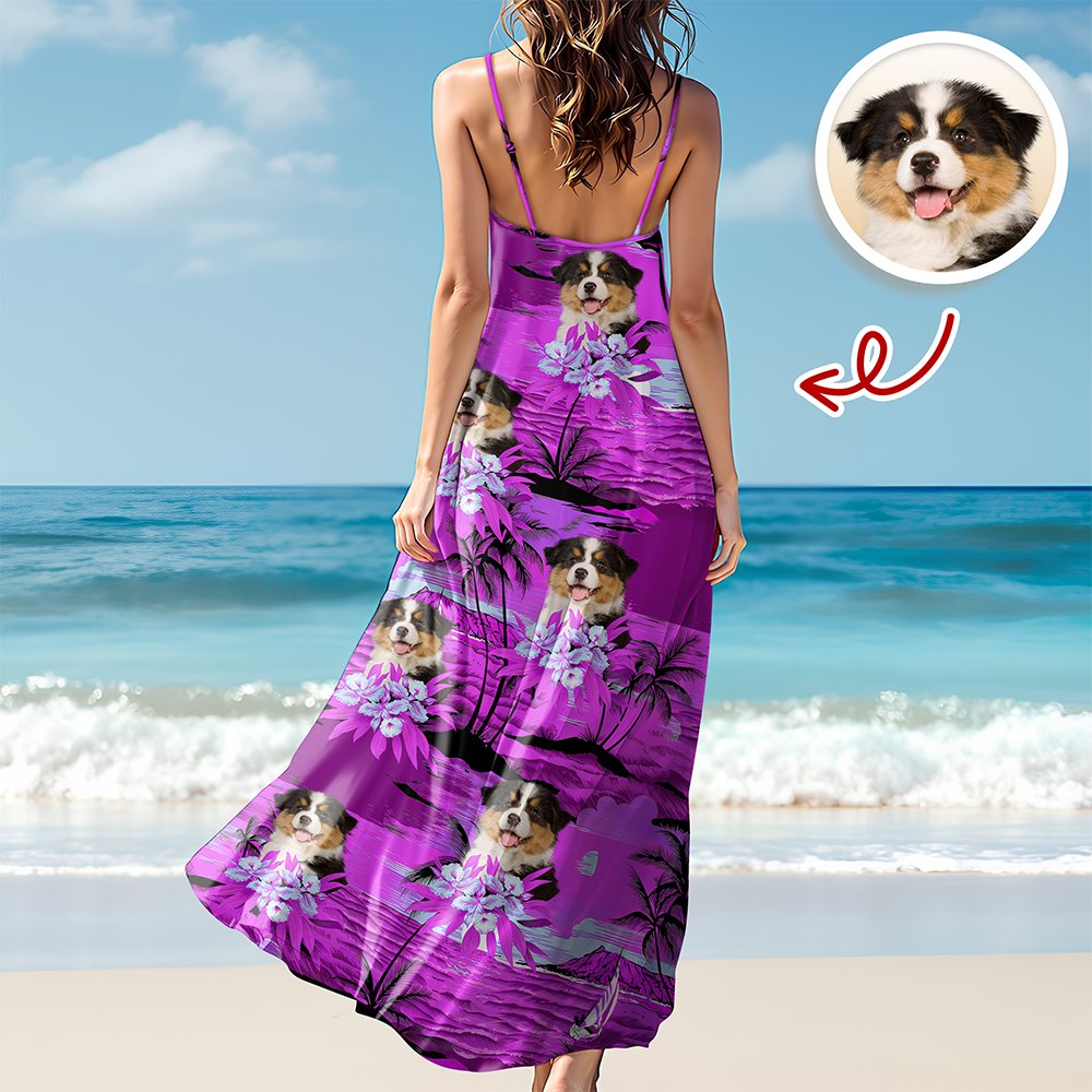 Custom Photo Summer Beach Hawaii Cami Maxi Dress HO82 901998