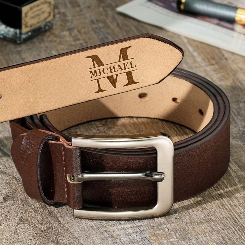Personalized Engraved Leather Belt, Gift For Boyfriend, Husband, Golfer, Unique Golf Enthusiast Gift HO82 900846