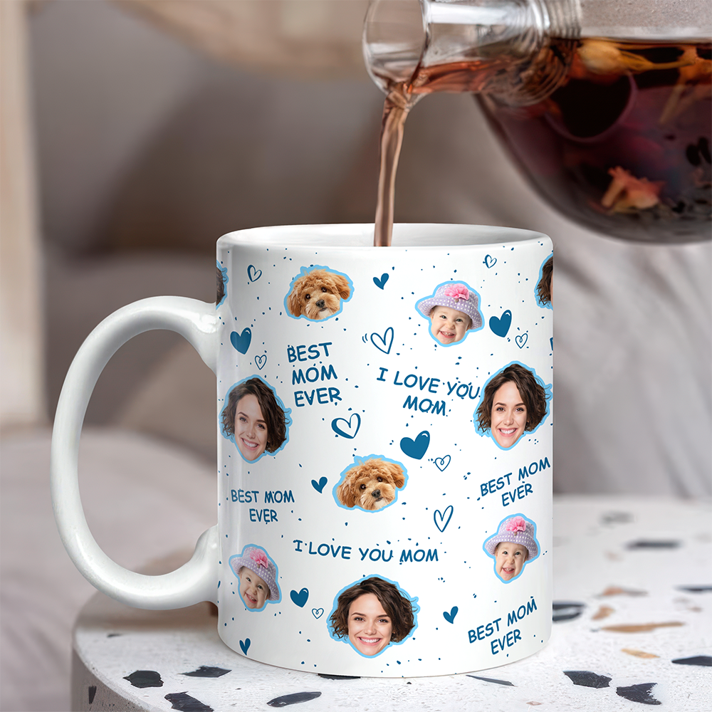 Custom Funny Face Photos - I Love You Mom Coffee Mug CH07 910698