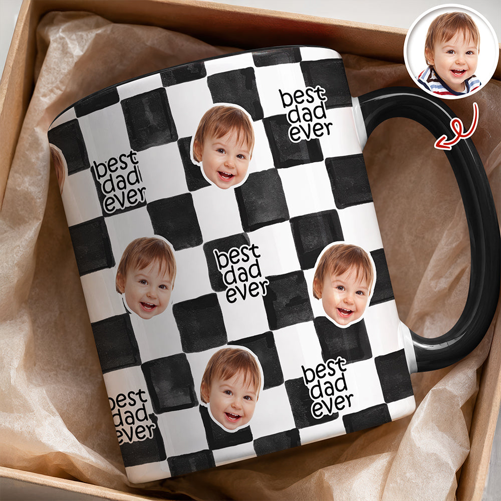 Custom Baby Face Best Dad, Mom Ever Personalized Gift for Parents Accent Mug HA75 921478