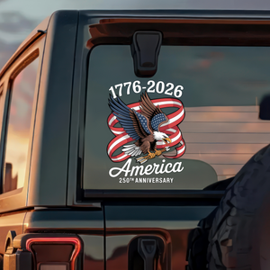 America 250Th Anniversary 1776-2026 Eagle Us Flag Car Window Decal Sticker HA75 898110