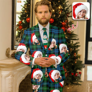 Custom Face Photo Christmas Family Men's Suits HO82 N369 900230