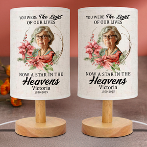 Custom Photo Dad Mom In Heaven Fabric Lamp TH10 892849