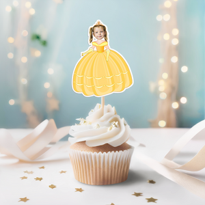 Custom Photo Princess Cupcake Toppers Personalized Birthday Gift Princess Party Decor CH07 895436
