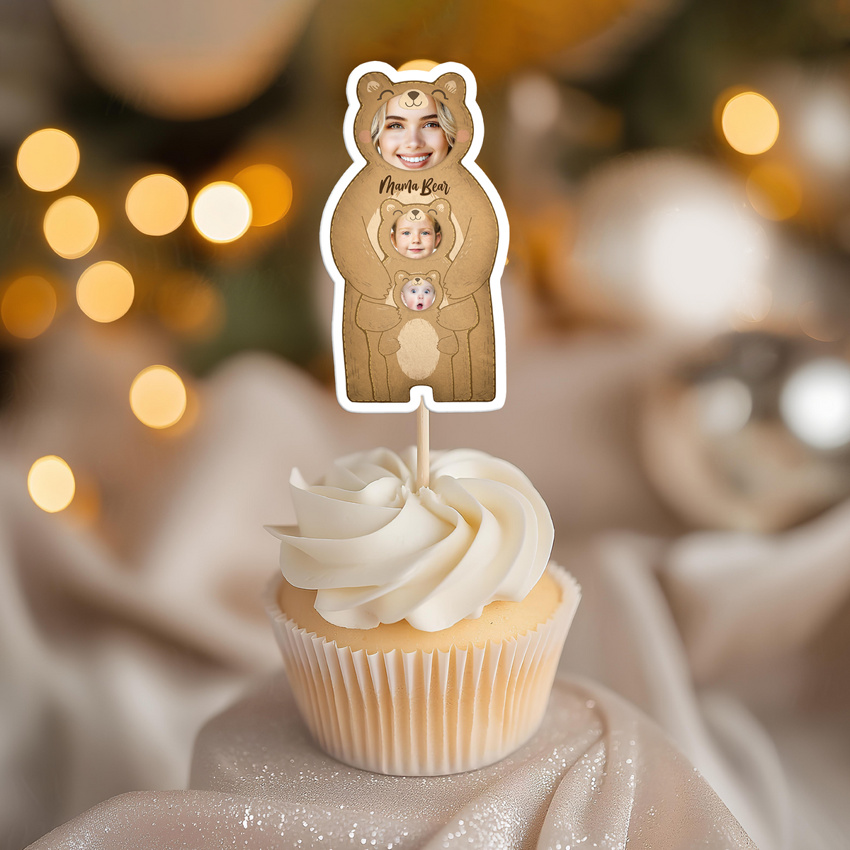 Custom Photo Mama Bear Decoration Cupcake Toppers HA75 892128
