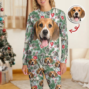 Custom Dog Face Photo With Christmas Accesories Sleepwear CH07 899248