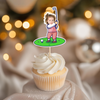 Custom Funny Face Golfer Cupcake Toppers Party Decoration HA75 892106
