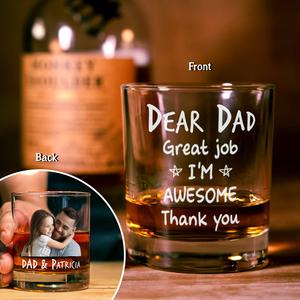 Custom Photo Dear Dad I Am Awesome Custom Photo Print Rock Glass CH07 895808