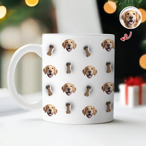 Custom Face Photo With Icon Dog For Dog Lover 3D Inflated Effect Mug TH10 894335